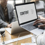 Content concept on a laptop screen